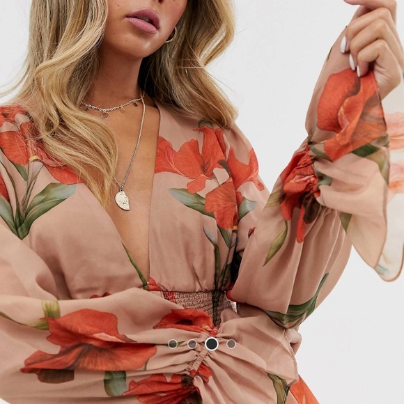 ASOS::Red Lilly & Beige Top (sold out on ASOS) - Picture 6 of 8